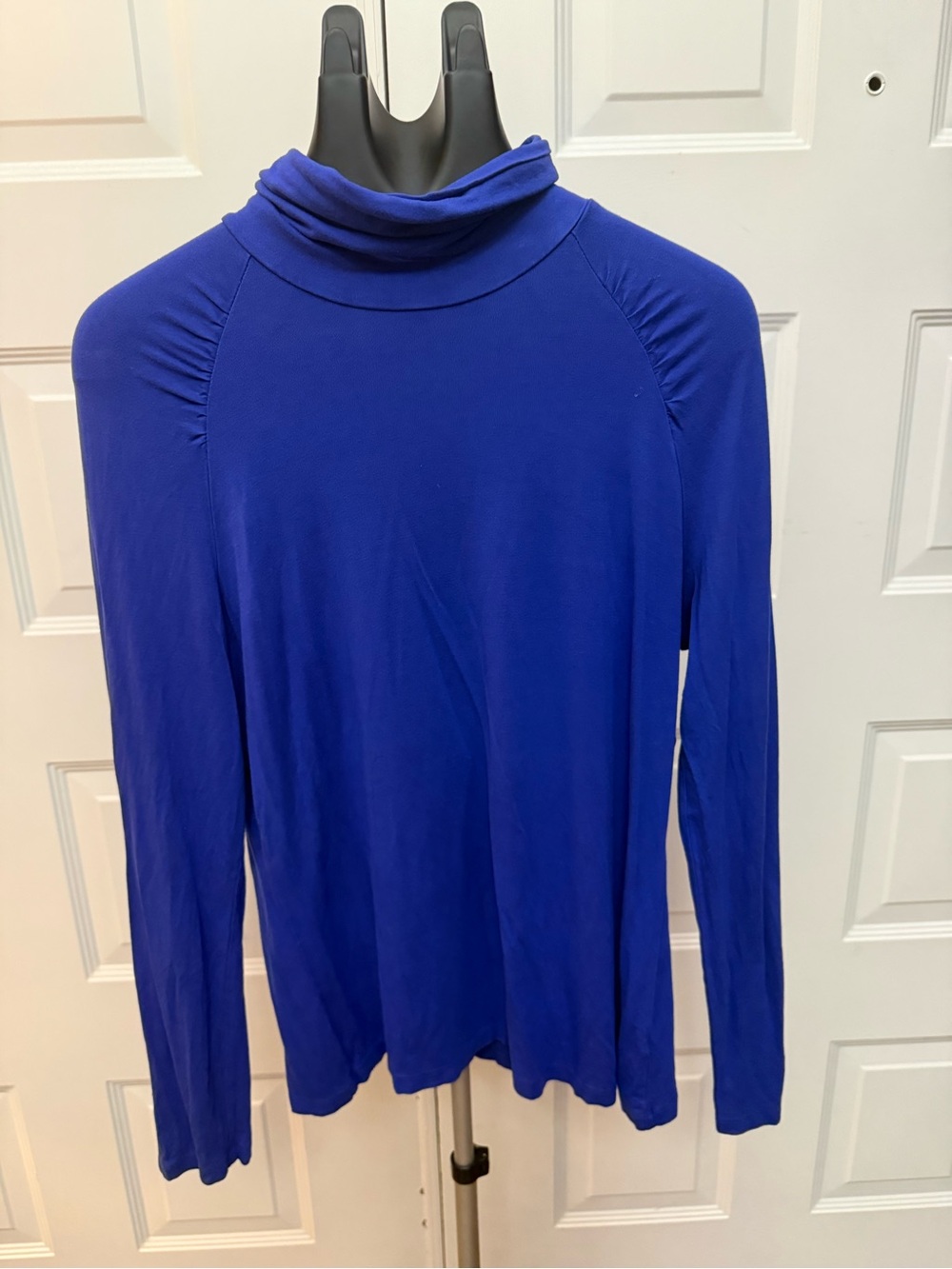 New York & Company Royal Blue Long Sleeve Turtleneck Top